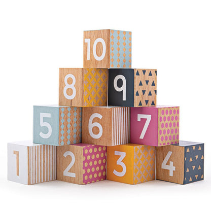 Wooden Number Blocks - FSC 100% - Toby Tiger UK Retail