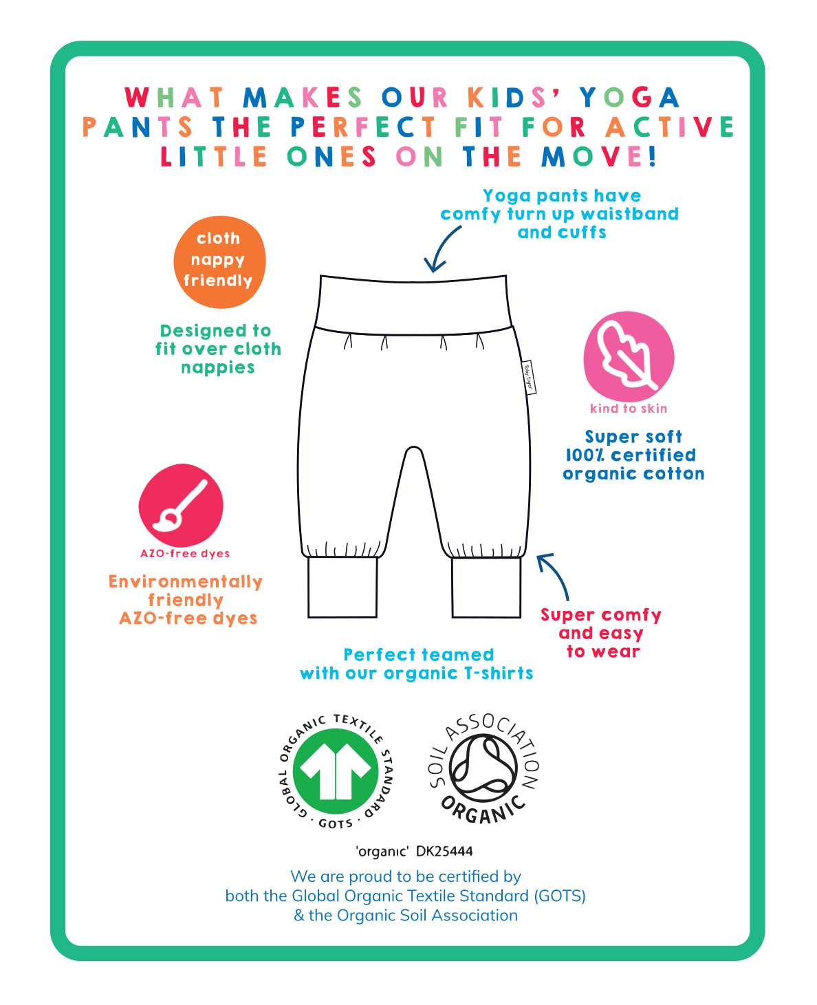 Organic Puffin Print Yoga Pants