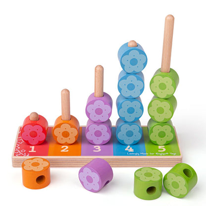 First Flower Stacker - Wooden Toy - Toby Tiger