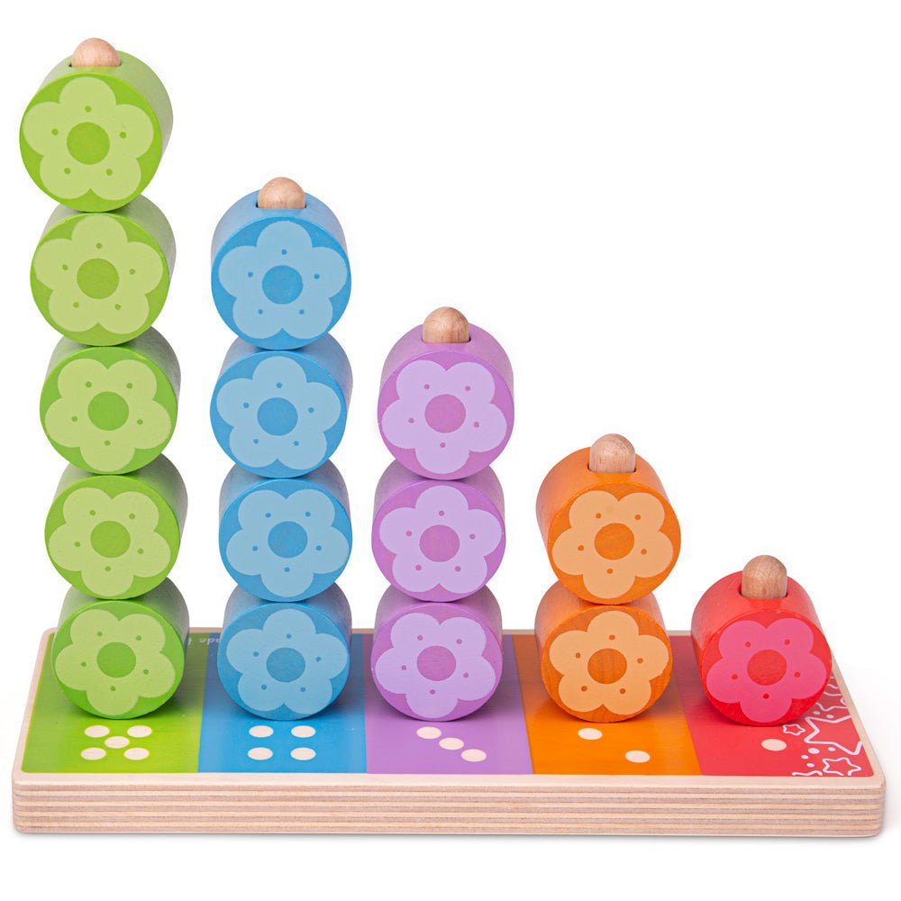 First Flower Stacker - Wooden Toy - Toby Tiger