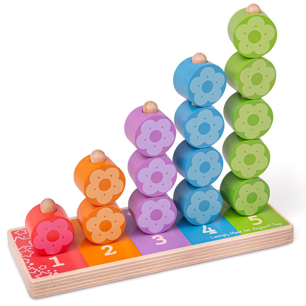 First Flower Stacker - Wooden Toy - Toby Tiger