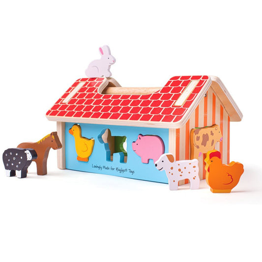 Farmhouse Shape Sorter Toy - Toby Tiger UK Retail