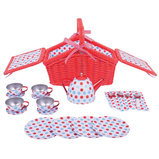 Spotted Basket Tea Set - Toby Tiger UK Retail