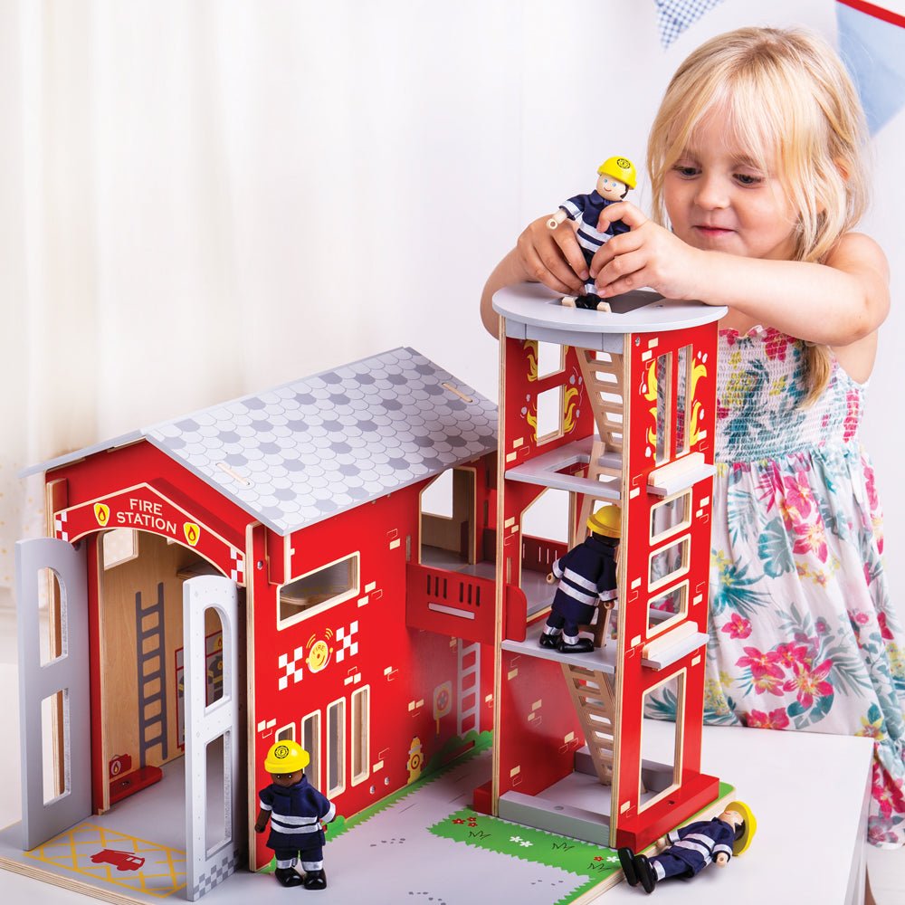 City Fire Station Bundle - Wooden Toy - Toby Tiger