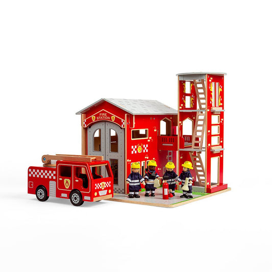 City Fire Station Bundle - Wooden Toy - Toby Tiger