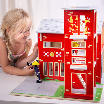 City Fire Station Bundle - Wooden Toy - Toby Tiger