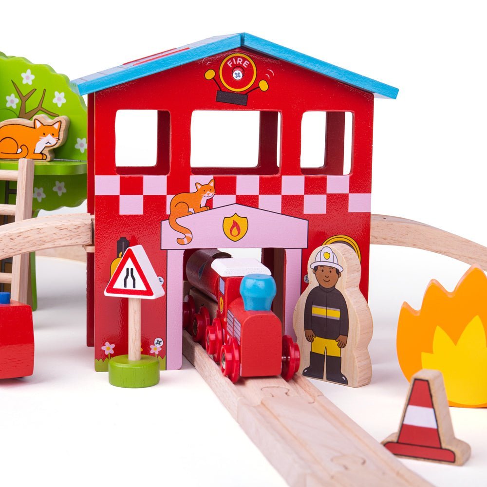 Fire Station Train Set - Toby Tiger UK Retail