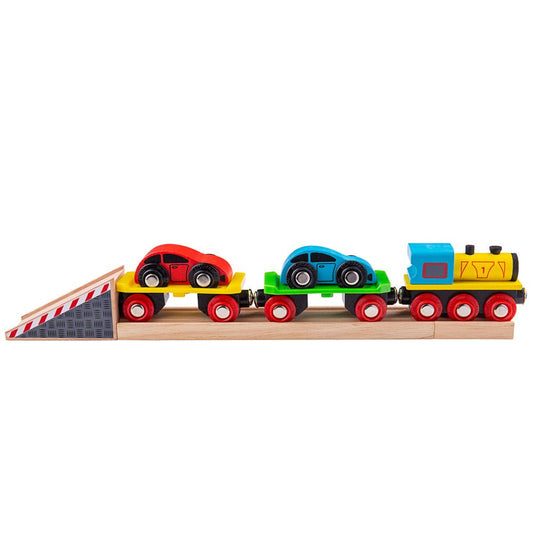 Car Loader - Wooden Train Toy - Toby Tiger