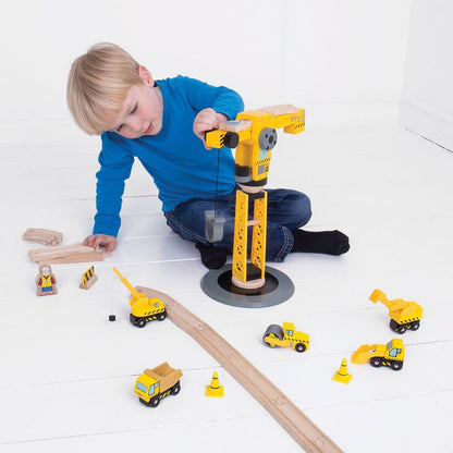 Yellow Crane Construction Set - Toby Tiger UK Retail