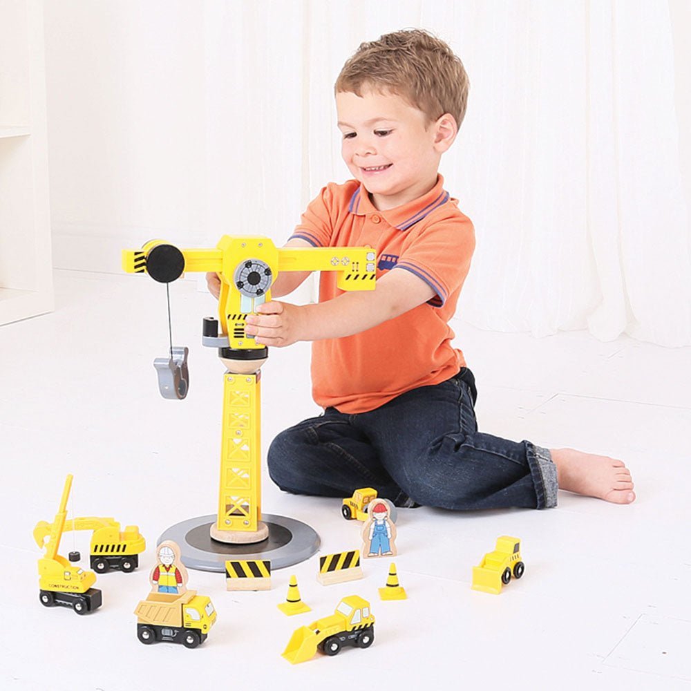 Yellow Crane Construction Set - Toby Tiger UK Retail