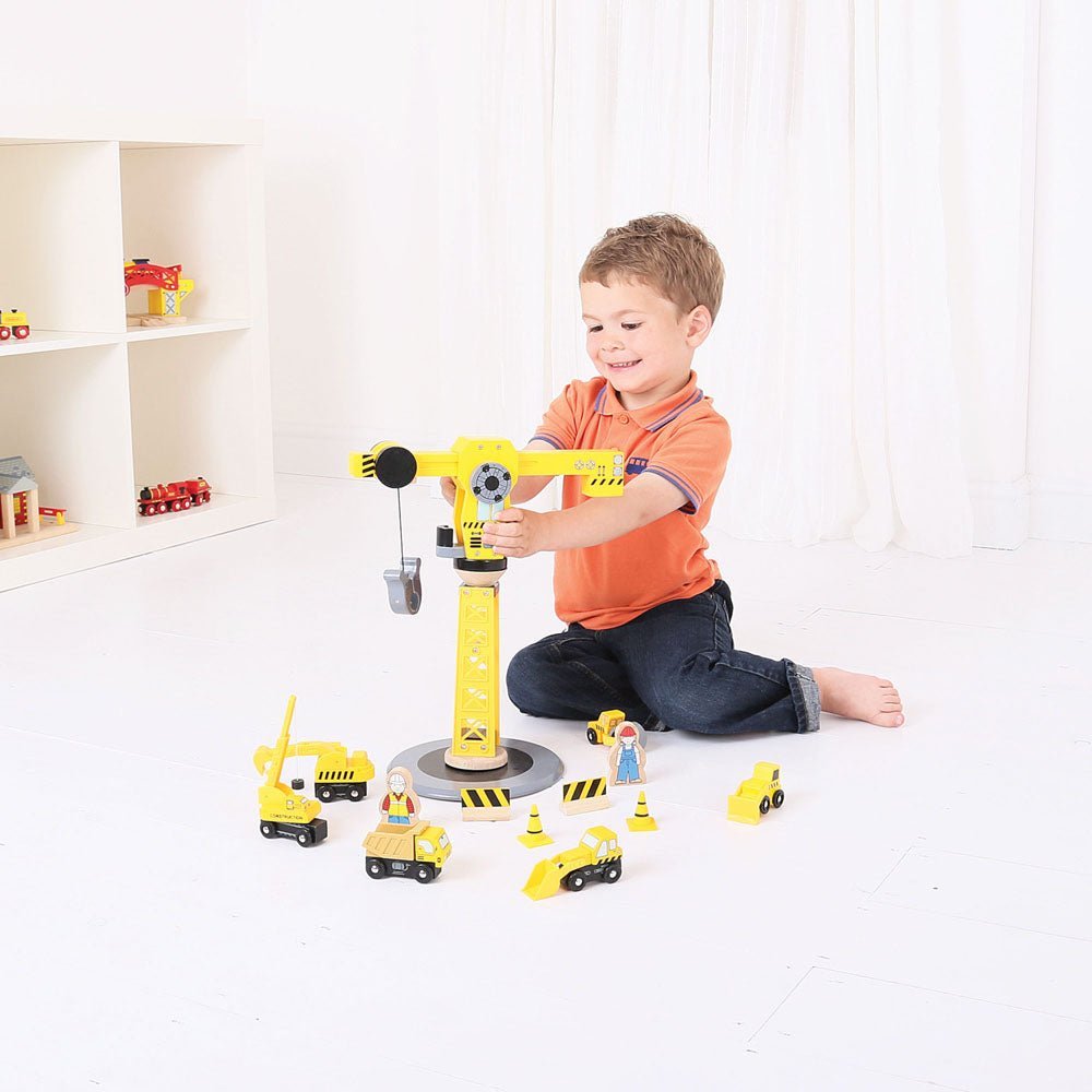 Yellow Crane Construction Set - Toby Tiger UK Retail