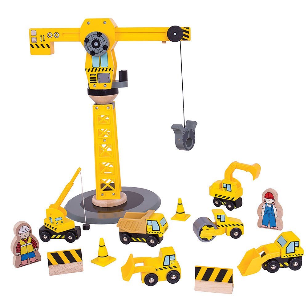 Yellow Crane Construction Set - Toby Tiger UK Retail