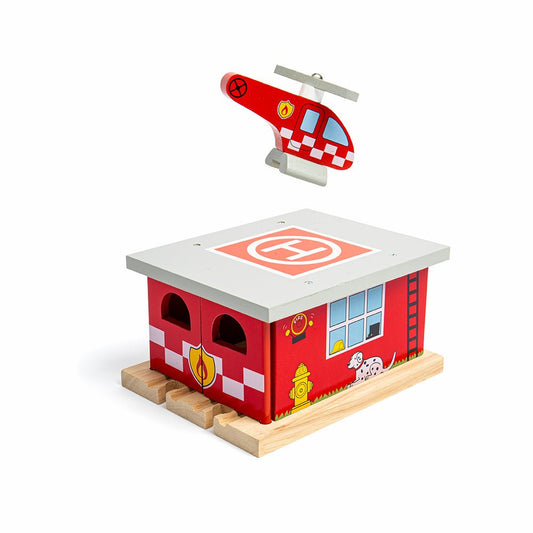 Firestation Shed - Wooden Toy - Toby Tiger