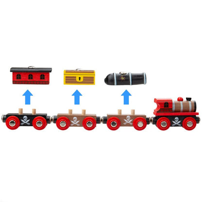 Pirate Train - Wooden Toy - Toby Tiger