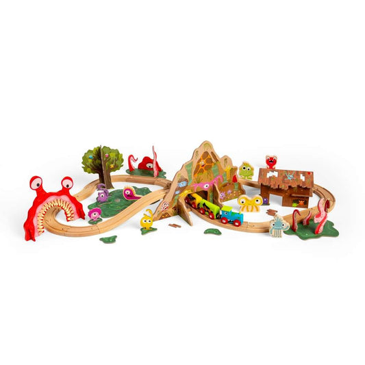 Monster Train Set - Wooden Toy - Toby Tiger