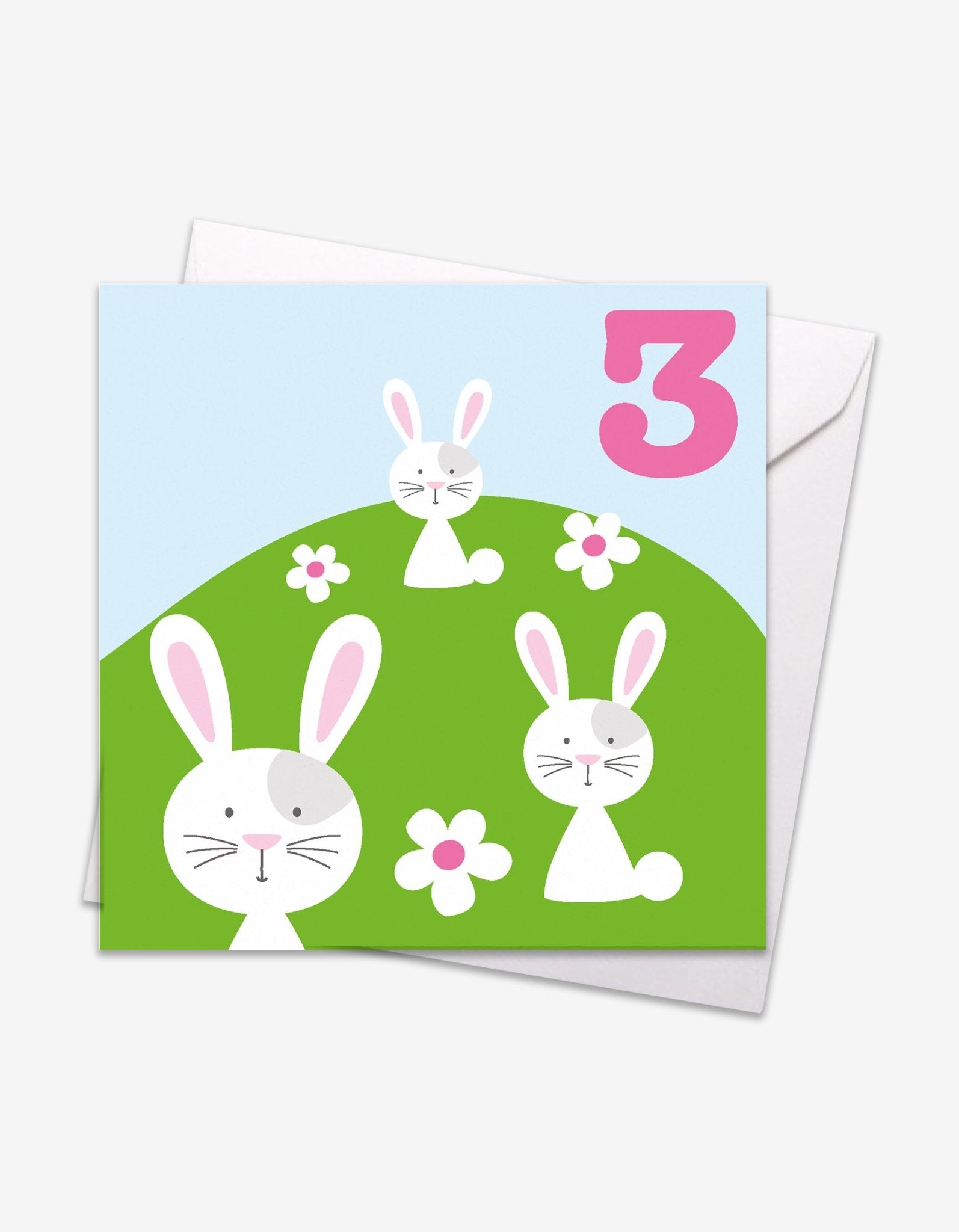 Age 3 Bunnies Birthday Card - Toby Tiger UK Retail