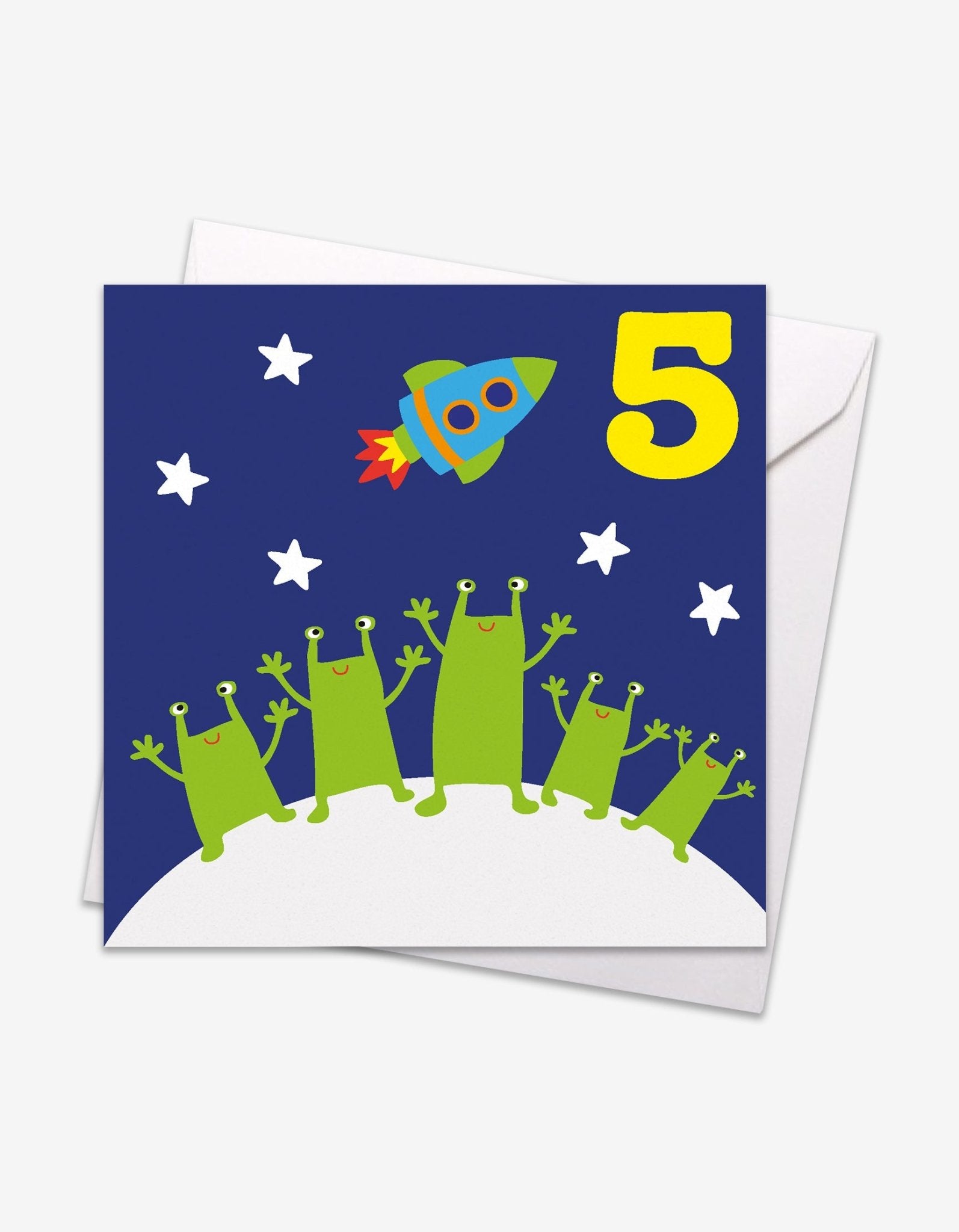 Age 5 Aliens Birthday Card - Toby Tiger UK Retail