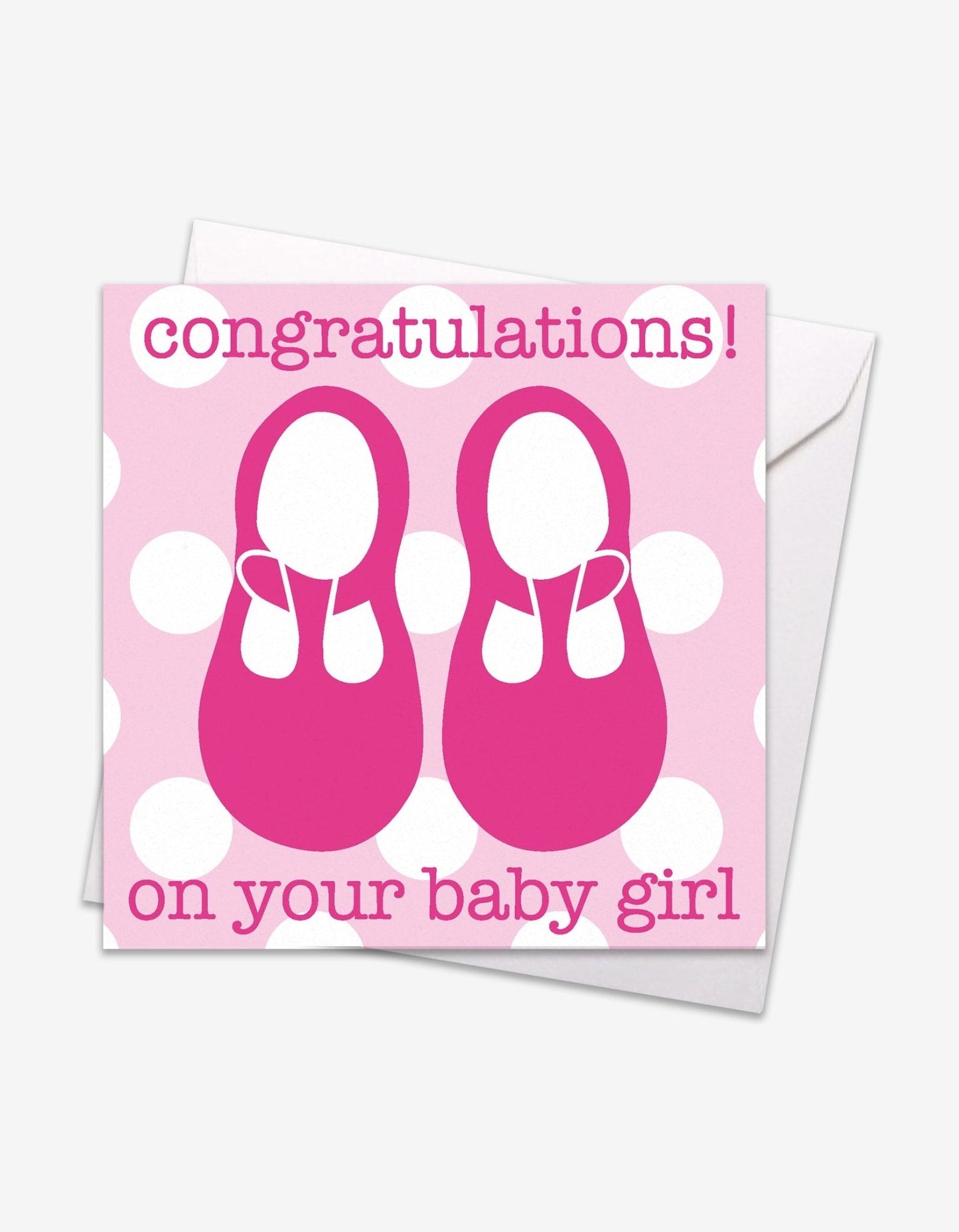 Pink Shoes Baby Card - Toby Tiger UK Retail