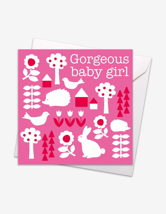 Gorgeous Baby Girl Card - Toby Tiger UK Retail