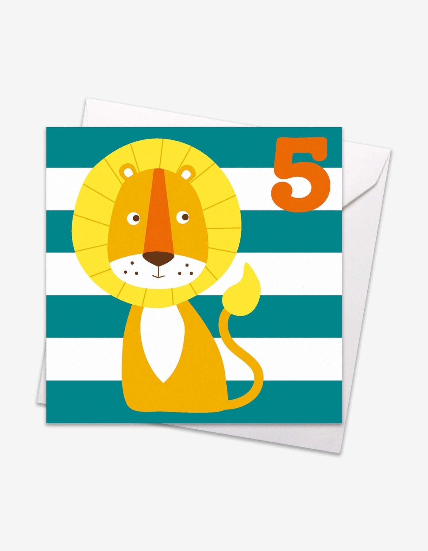 Age 5 Lion Birthday Card - Toby Tiger UK Retail