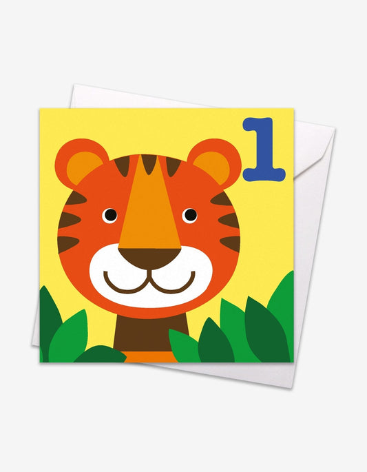 Age 1 Tiger Birthday Card - Toby Tiger UK Retail