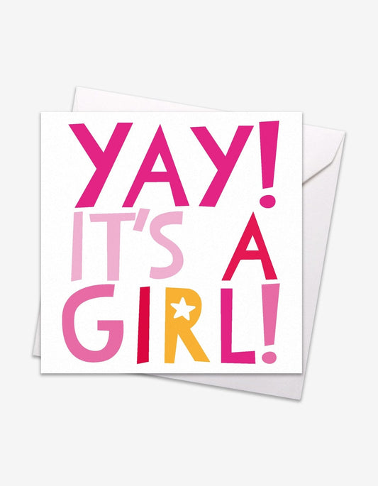 Yay Girl Baby Card - Toby Tiger UK Retail