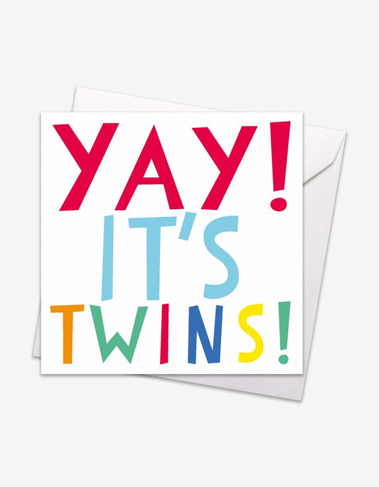 Yay Twins Baby Card - Toby Tiger UK Retail