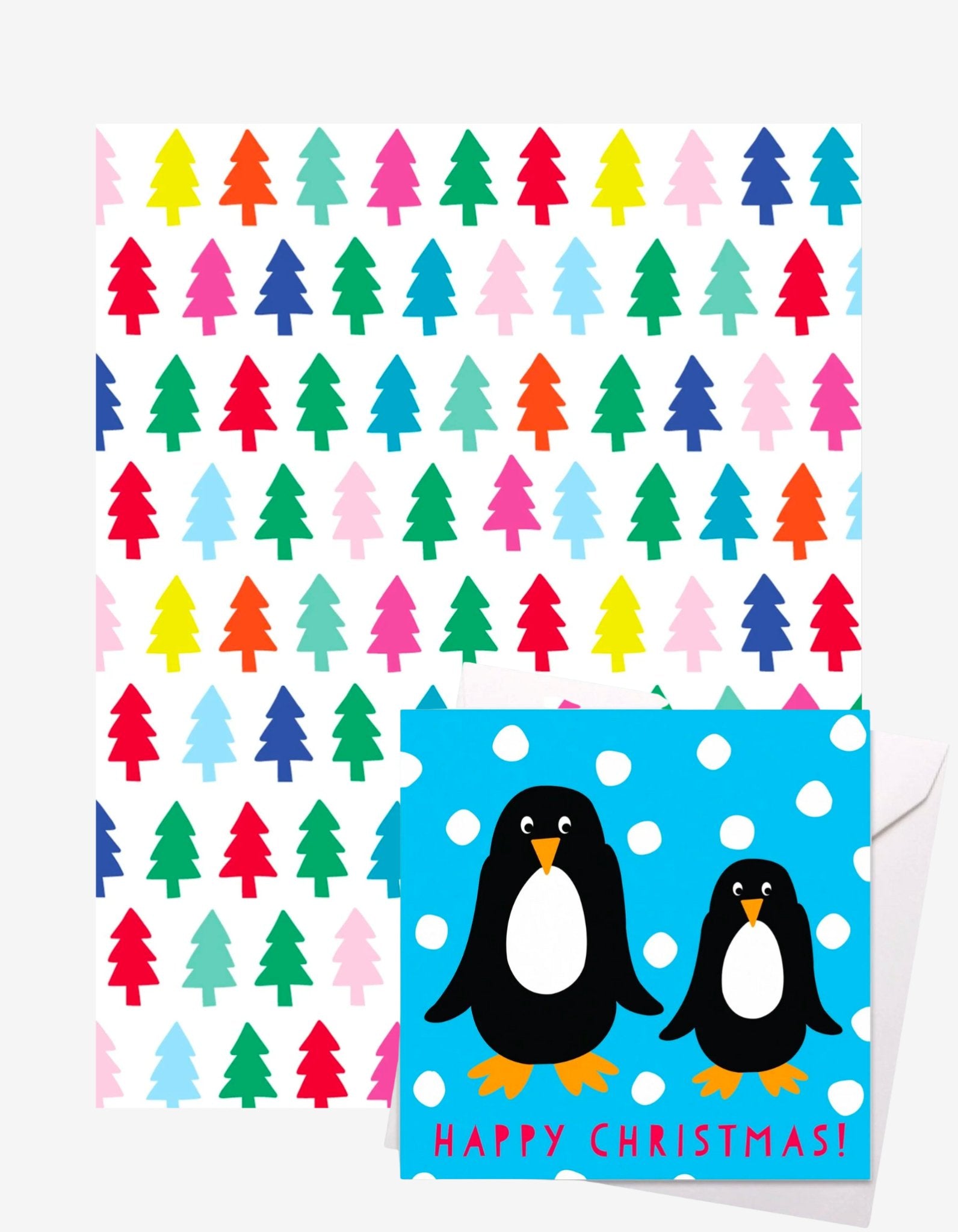 Christmas Tree Gift Wrap + Personalised Card Bundle - Toby Tiger UK Retail