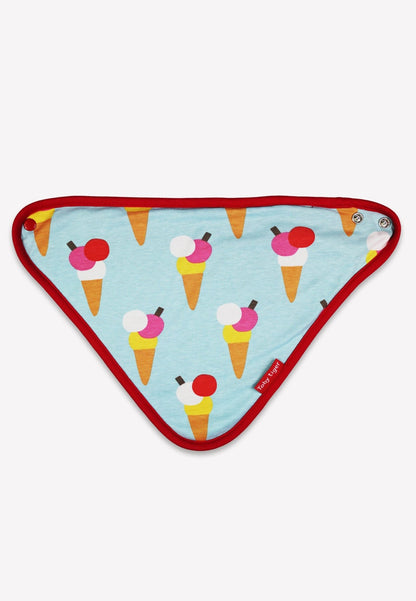 Organic Ice Cream Cones Print Dribble Bib - Toby Tiger