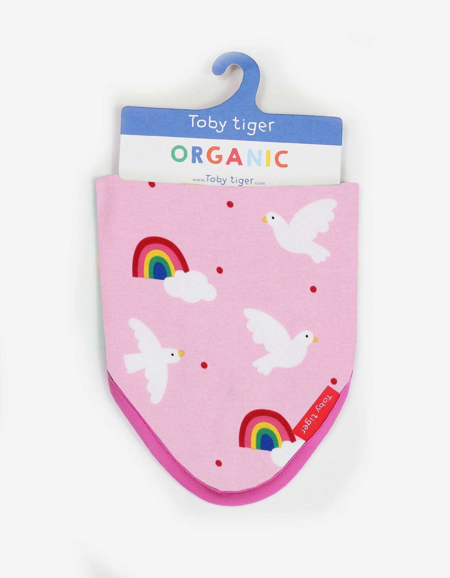 Organic Dove Print Dribble Bib - Toby Tiger UK Retail