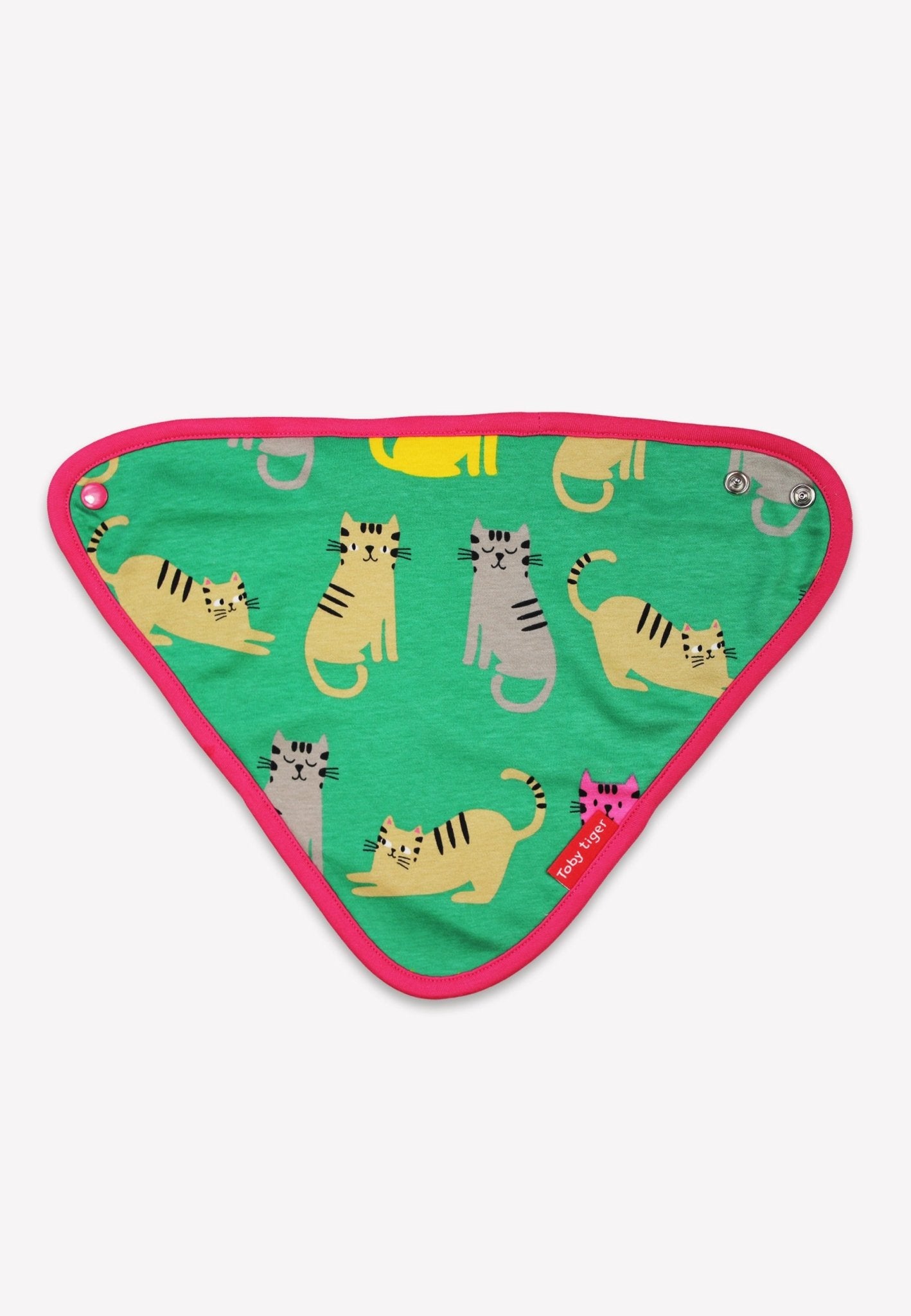 Organic Kitten Print Dribble Bib - Toby Tiger