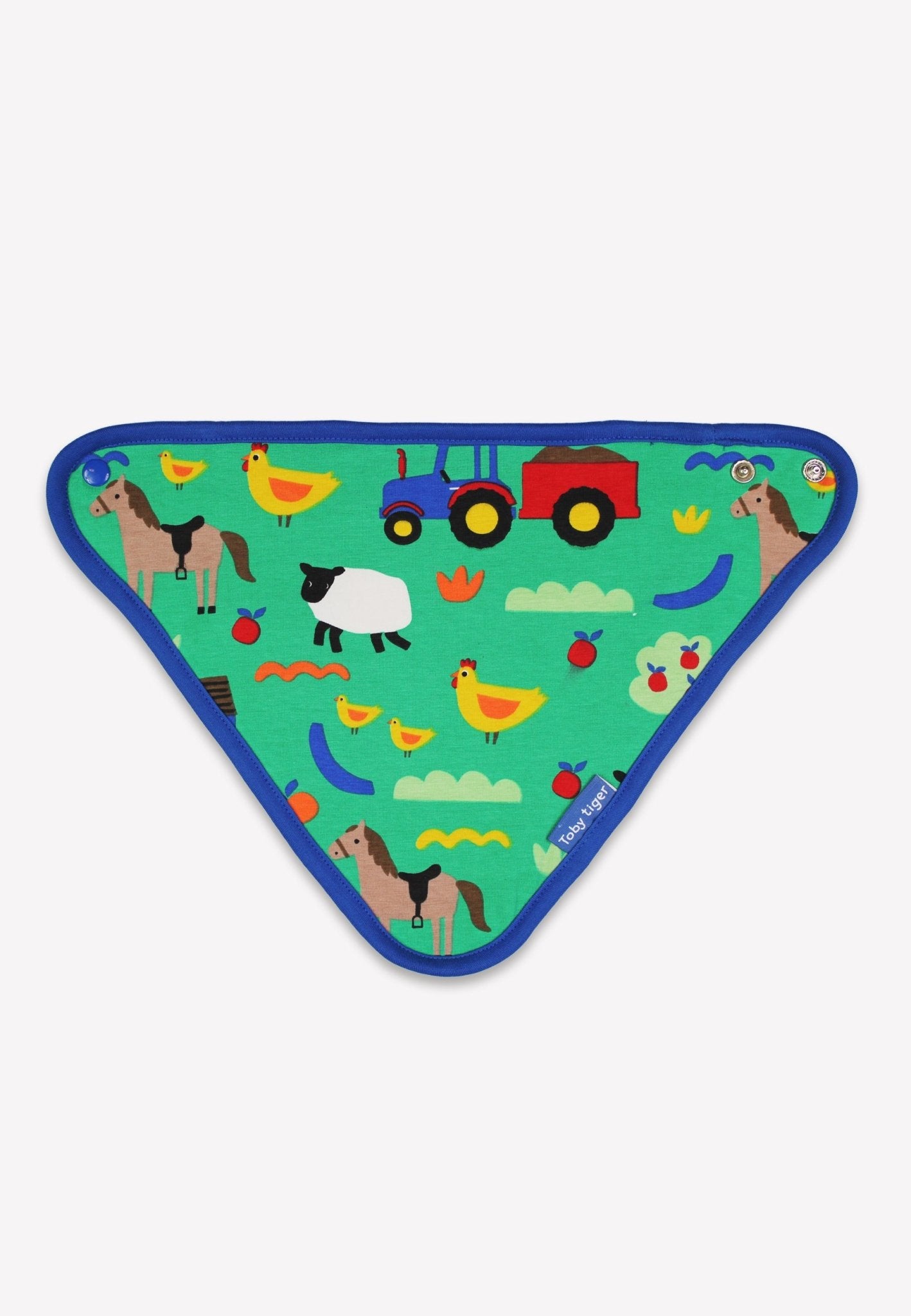 Organic Hillside Farm Print Dribble Bib - Toby Tiger