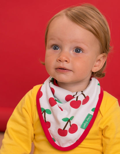 Organic Cherry Print Dribble Bib - Toby Tiger UK Retail