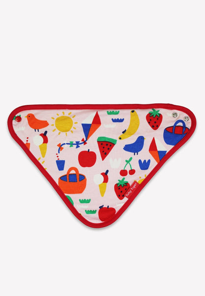 Organic Picnic Print Dribble Bib - Toby Tiger