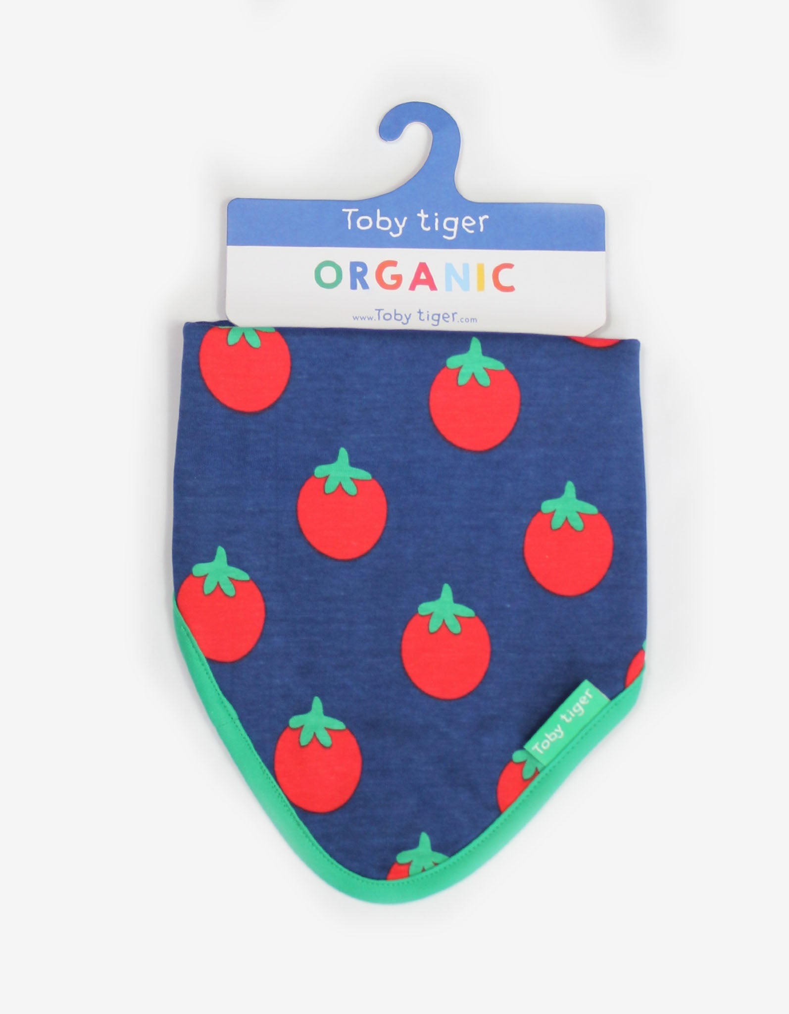 Organic Tomato Print Dribble Bib - Toby Tiger UK Retail