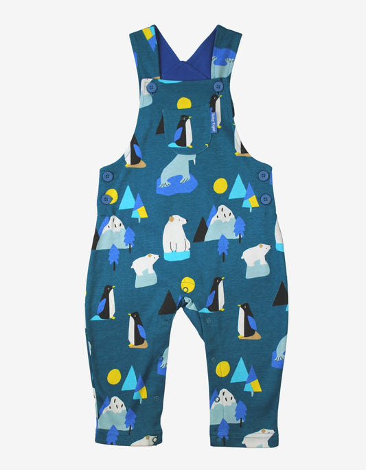 Organic Arctic Print Dungarees - Toby Tiger UK Retail