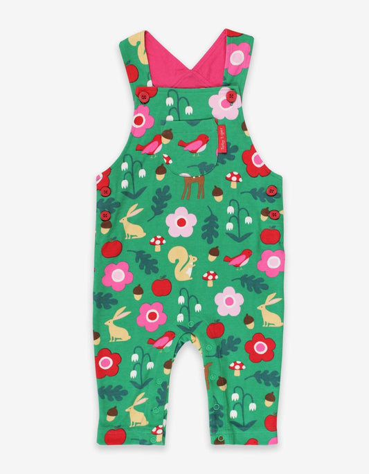 Organic Forest Adventure Print Dungarees - Toby Tiger UK Retail