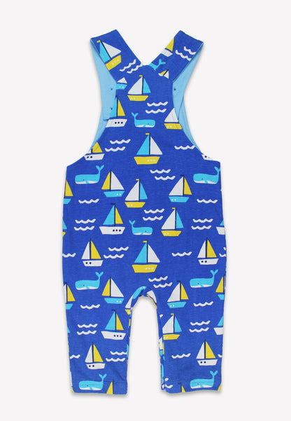 Organic St Ives Print Dungarees - Toby Tiger