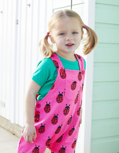 Organic Ladybird Print Dungarees - Toby Tiger UK Retail