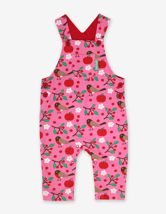 Organic Robin Print Dungarees - Toby Tiger UK Retail