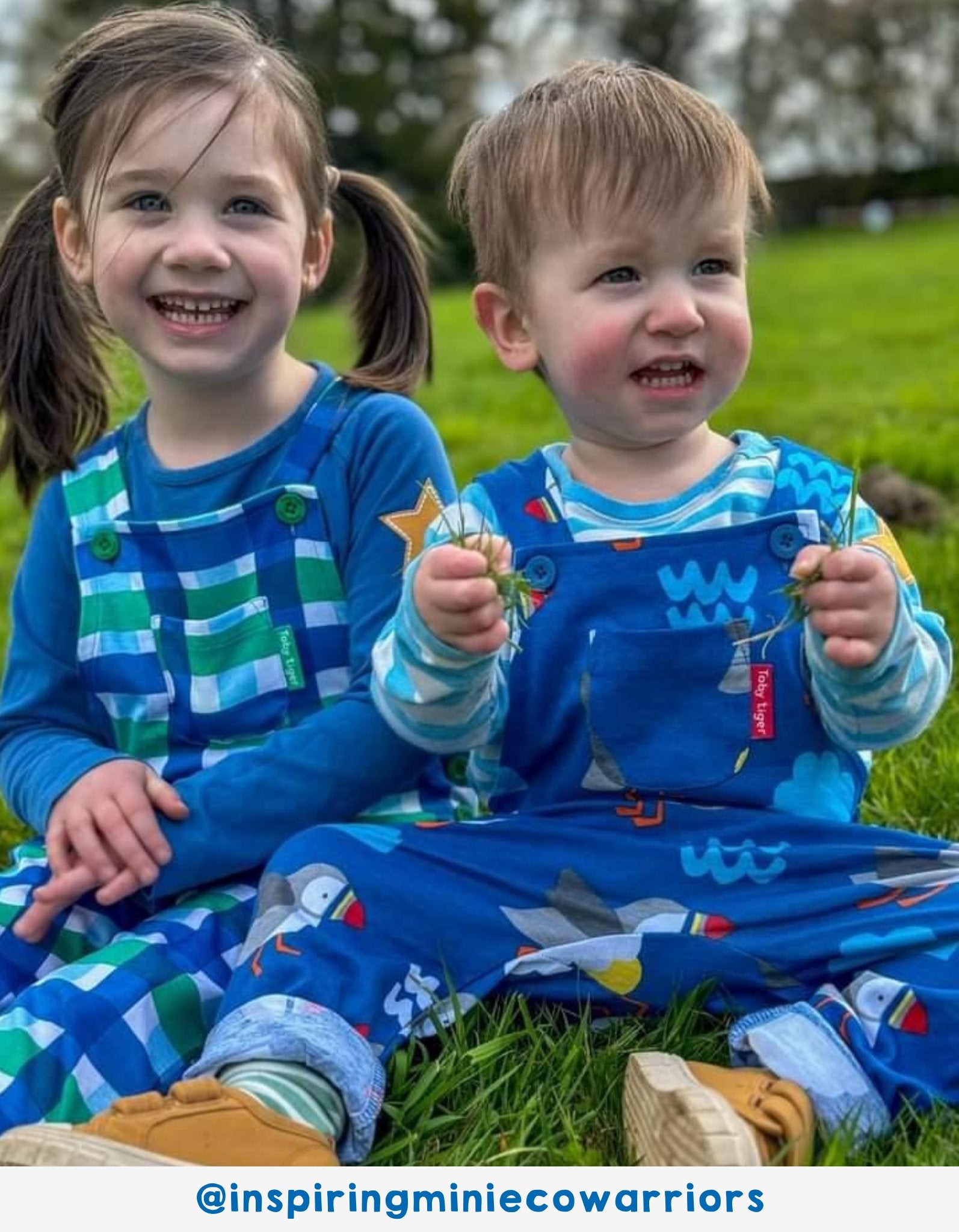 Organic Puffin Print Dungarees - Toby Tiger UK Retail