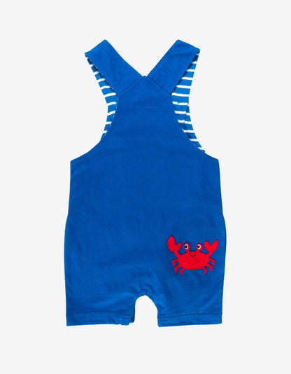 Organic Turtle Applique Dungaree Shorts - Toby Tiger UK Retail