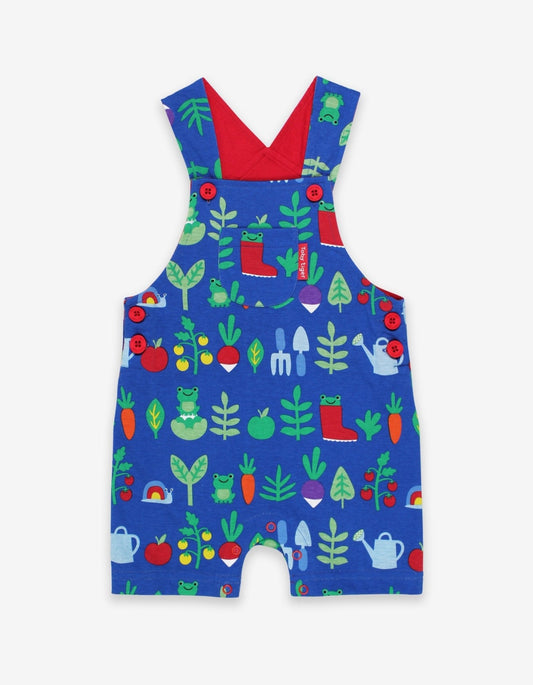 Organic Vegetable Garden Print Dungaree Shorts - Toby Tiger UK Retail