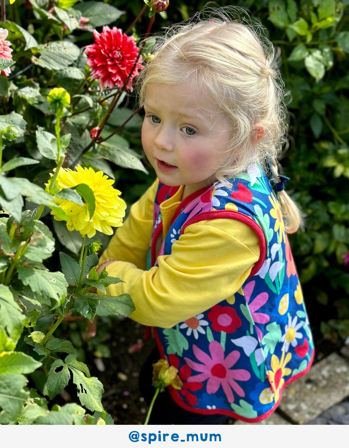 Organic Bold Floral Reversible Gilet - Toby Tiger UK Retail