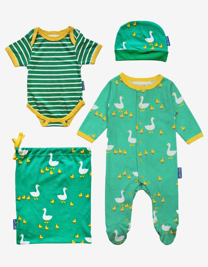 Organic Baby Gift Set - Duck Print - Toby Tiger UK Retail