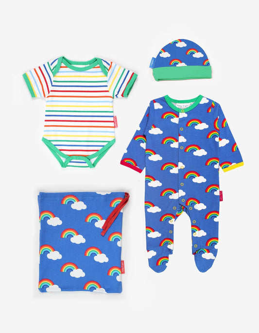 Organic Rainbow Print Baby Gift Set - Toby Tiger UK Retail