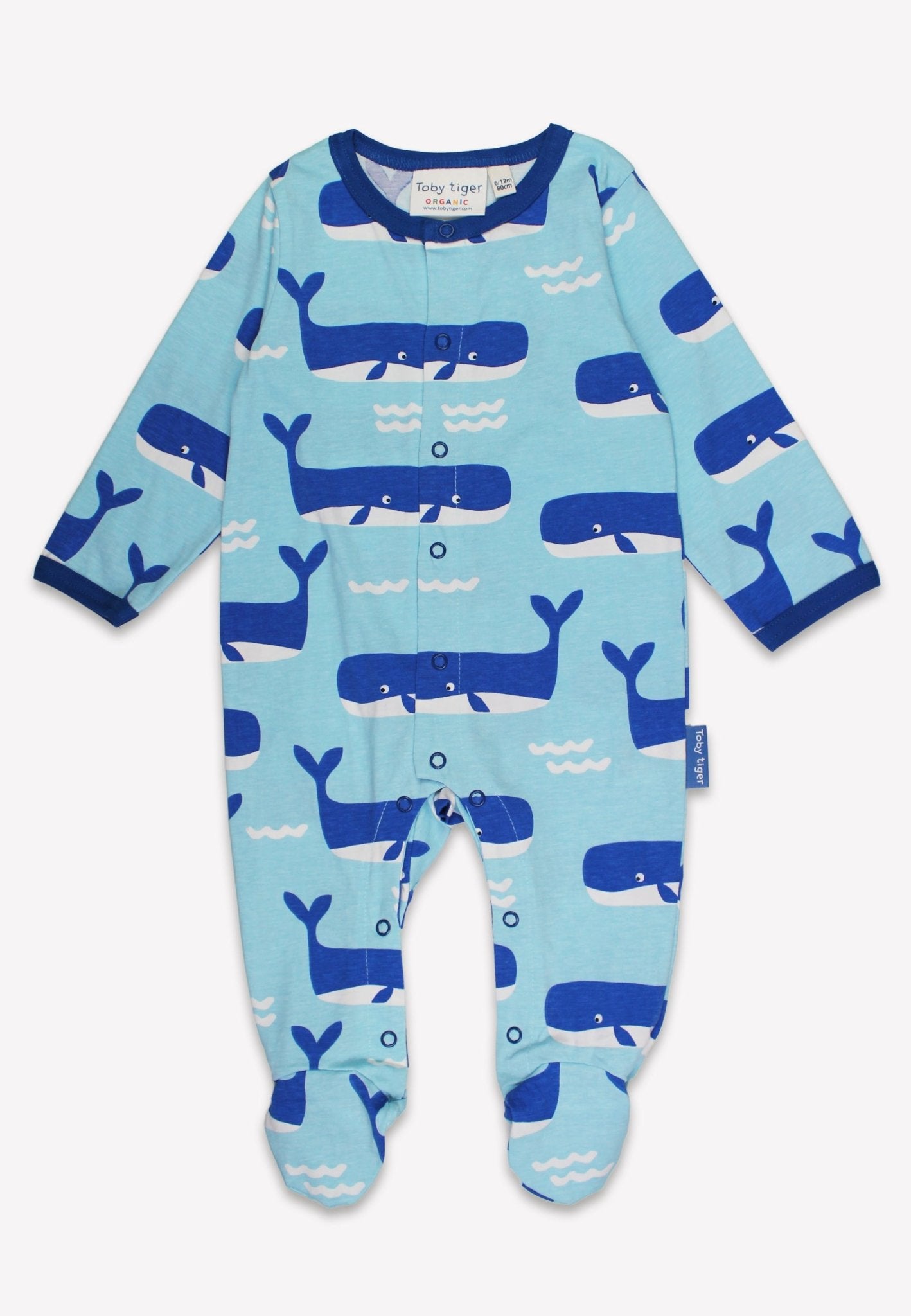 Organic Whale Waves Print Baby Gift Set - Toby Tiger