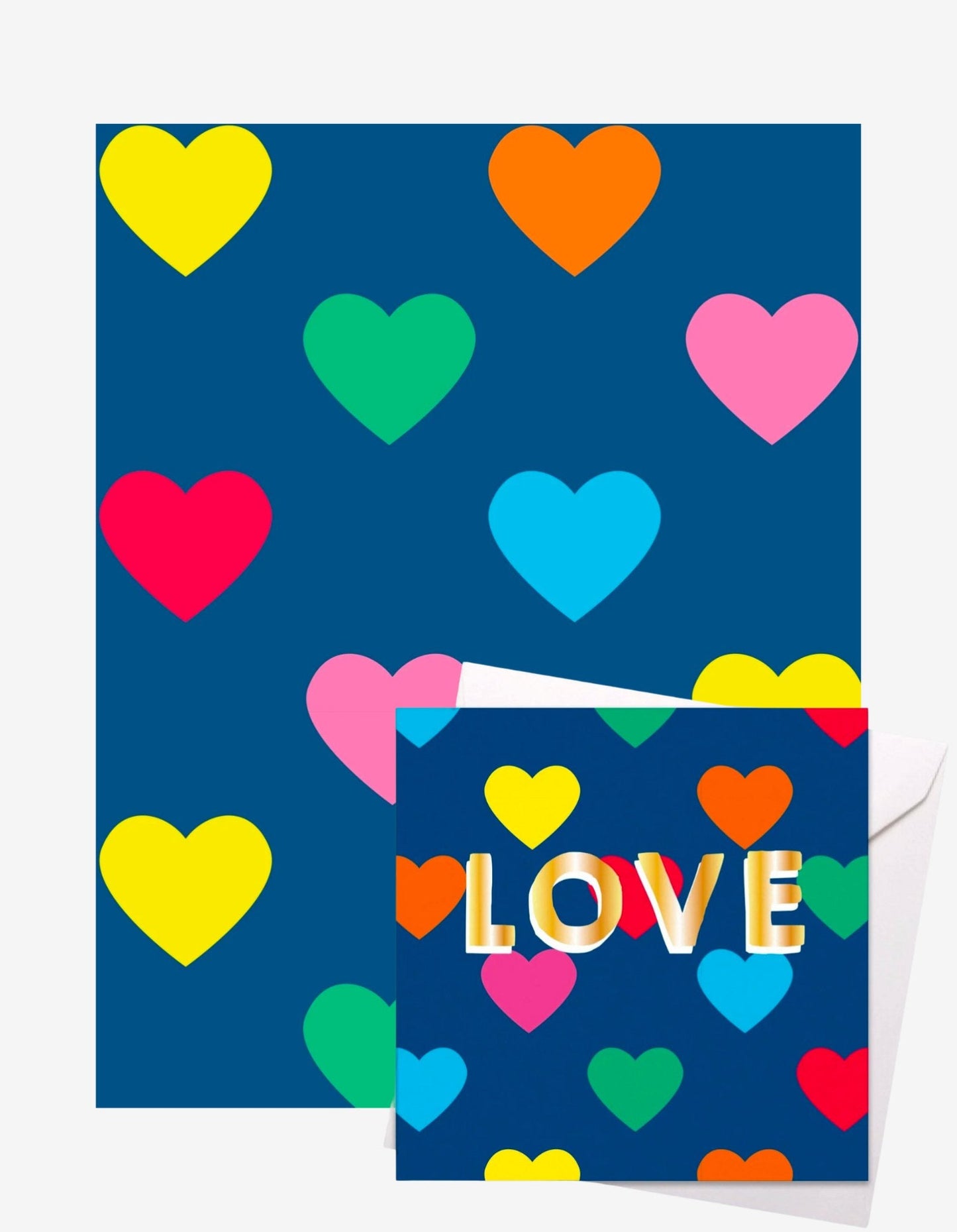 Heart Gift Wrap + Personalised Card Bundle - Toby Tiger UK Retail