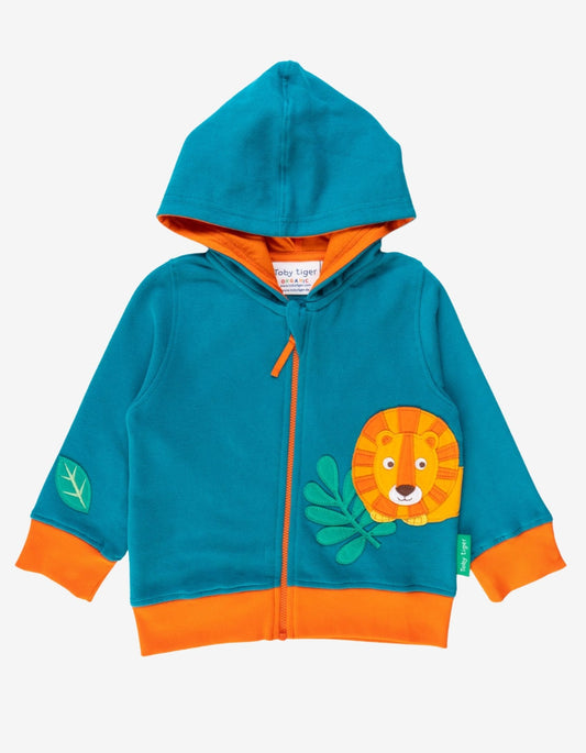 Organic Lion Applique Hoodie - Toby Tiger UK Retail