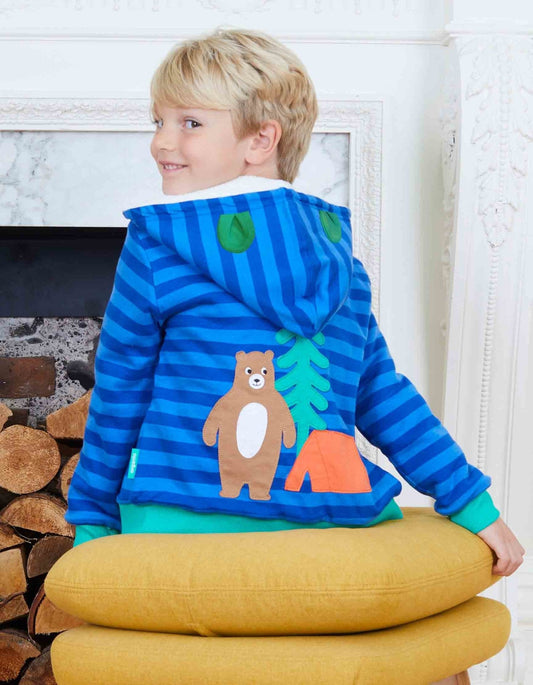 Organic Camping Bear Applique Hoodie - Toby Tiger UK Retail